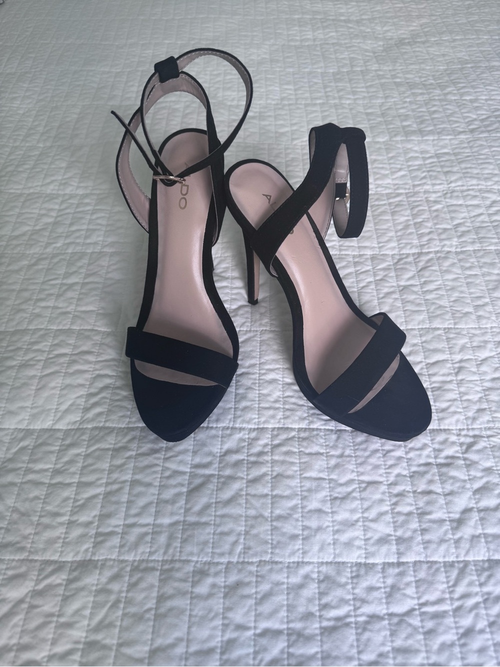 Aldo Black Suede Stiletto Heels, Size 7.5
